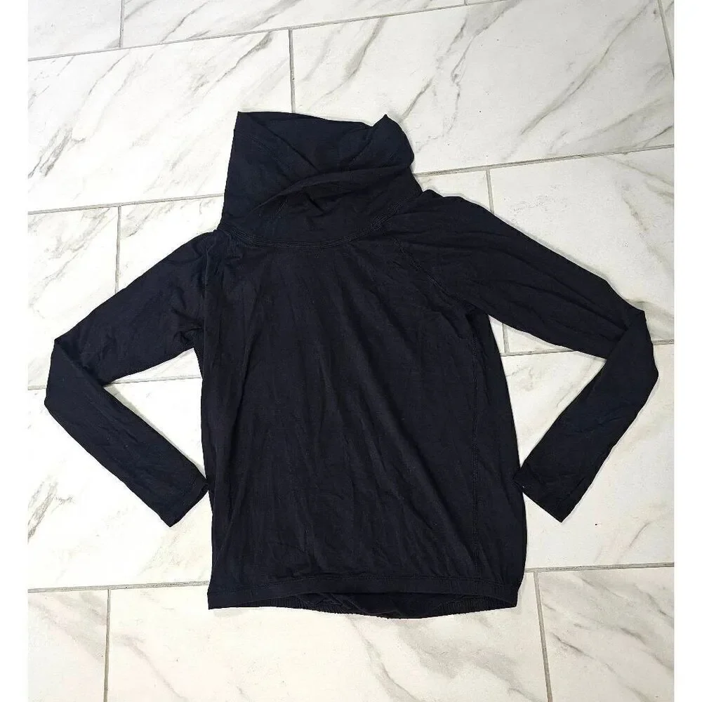 Lululemon Black Cowl Neck Pullover Size 6/8